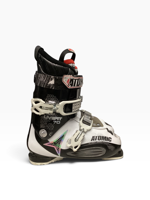 Vist Large View of Product Image Which is Used Atomic LIVEFIT 70 Mens DH Ski Boot White 295 MP - M11.5