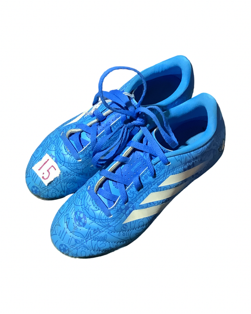 Vist Large View of Product Image Which is Used Adidas Soccer Cleats Royal Blue Junior 01.5