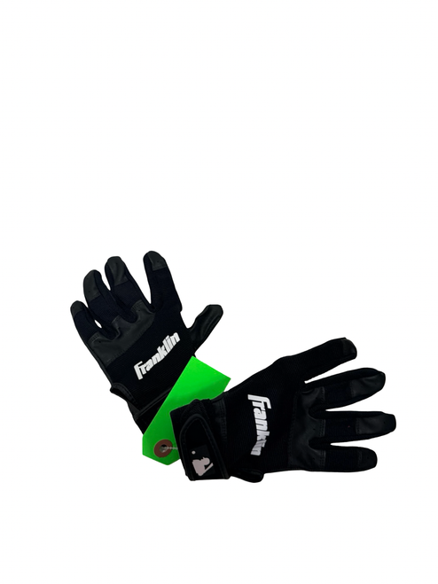 Vist Large View of Product Image Which is Used Franklin Youth Batting Gloves Black SM