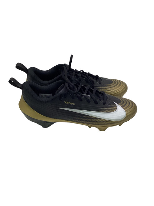 Vist Large View of Product Image Which is Used Nike VAPOR EDGE SPEED 3 Adult FB Cleats Black And Gold Senior 12.5