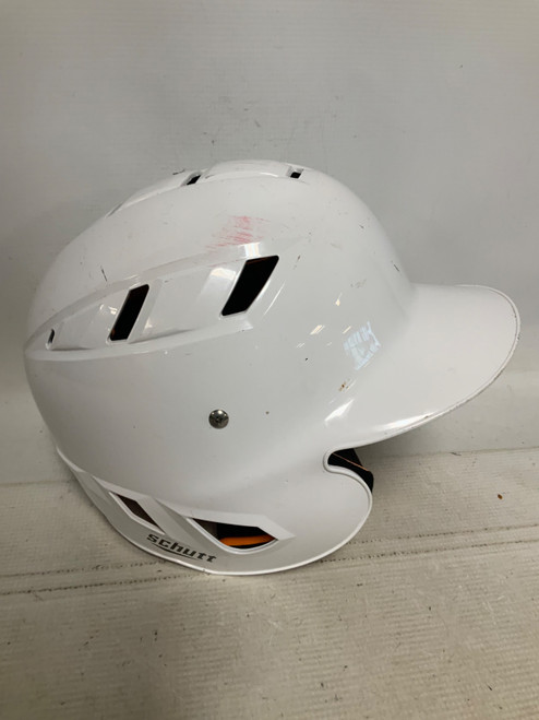 Vist Large View of Product Image Which is Used Schutt WHITE Batting Helmet No Mask White S/M