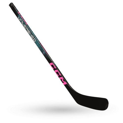 Vist Large View of Product Image Which is CCM Trigger Unleashed Pro Mini Hockey Stick, Black/Pink/Teal