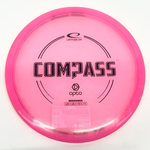 Vist Large View of Product Image Which is Used Latitude 64 COMPASS Disc Golf Mid Range Pink 171g