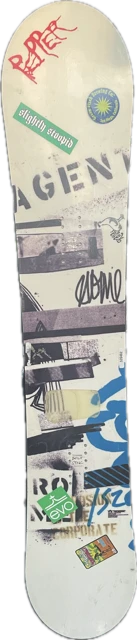 Vist Large View of Product Image Which is Used Rome AGENT Mens Snowboard Only White 152 cm