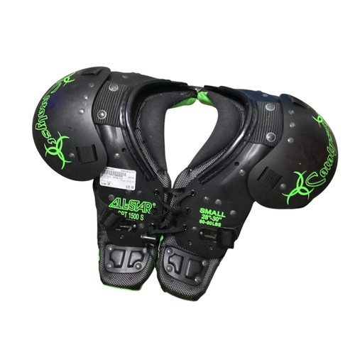Vist Large View of Product Image Which is Used All-Star CATALYST FB Shoulder Pads Green SM