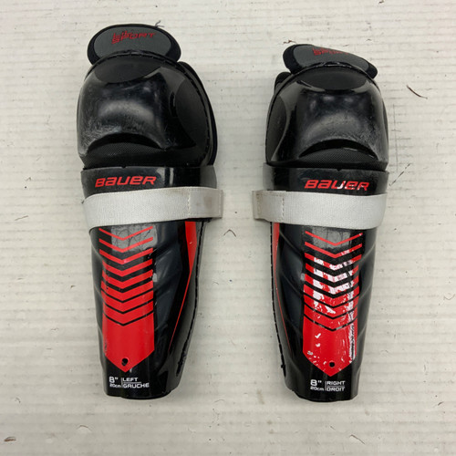 Vist Large View of Product Image Which is Used Bauer LIL SPORT Youth Shin Guards Black 8"