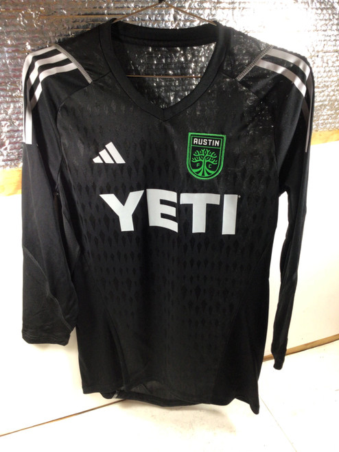 Vist Large View of Product Image Which is NEW Adidas AUSTIN FC JERSEY Soccer Goalie Top Adt Black MD