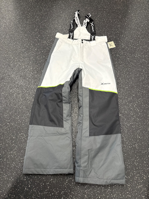 Vist Large View of Product Image Which is Used Arctix NWT KIDS RUN AROUND BIB Snow Bibs Y White LG