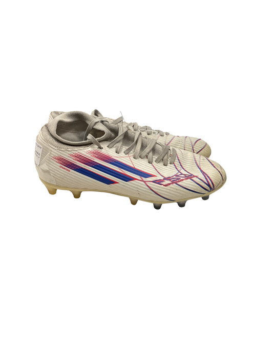 Vist Large View of Product Image Which is Used Adidas Soccer Cleats White Senior 6.5