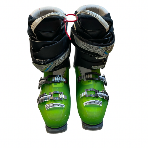 Vist Large View of Product Image Which is Used Tecnica DEMON 110 Mens DH Ski Boot Neon Green 275 MP - M09.5 - W10.5