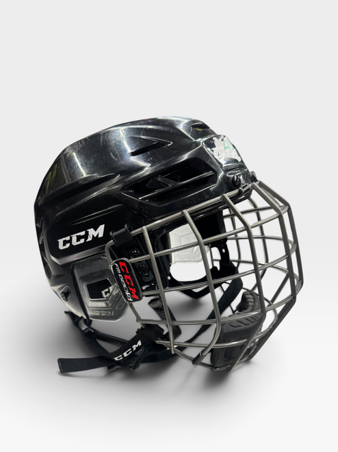 Vist Large View of Product Image Which is Used CCM TACKS 310 Helmet Cage Combo Black SM