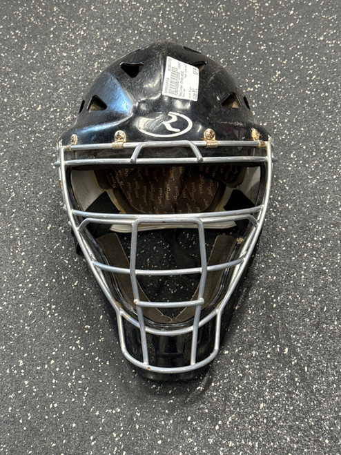 Vist Large View of Product Image Which is Used Rawlings CHVEL-REVC Catchers Helmet w/Mask Black M/L