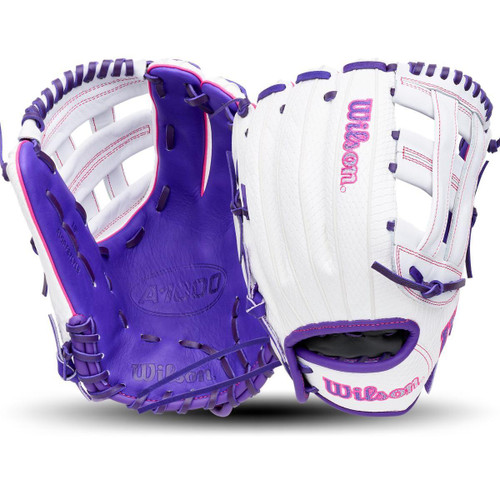 Vist Large View of Product Image Which is New Wilson A1000 FP PPL/WT/PK 12" RH