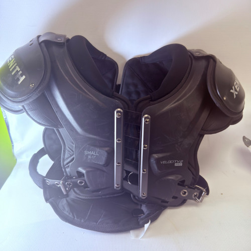 Vist Large View of Product Image Which is Used Xenith VELOCITY 2 PRO W/ BATTLE BACK PLATE FB Shoulder Pads Black SM