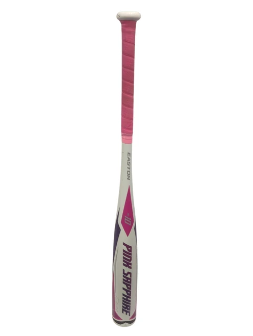 Vist Large View of Product Image Which is Used Easton FP22PSA PINK SAPPHIRE BB/SB Fastpitch Bat White 27"