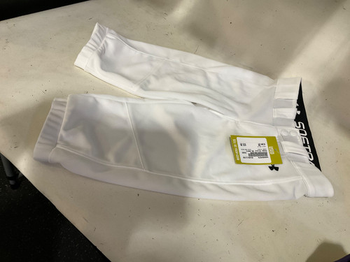 Vist Large View of Product Image Which is Used Under Armour BB PANTS BB/SB Pant Girls White SM