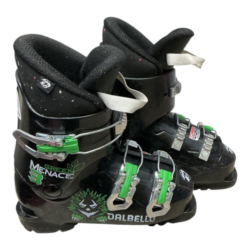 Vist Large View of Product Image Which is Used Dalbello GREEN MENACE 3 DH BOOT Boys DH Ski Boot Black 205 MP - J01
