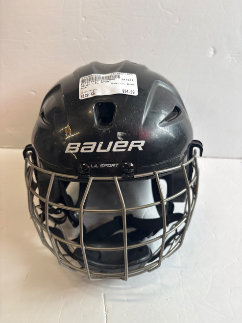 Vist Large View of Product Image Which is Used Bauer LIL SPORT Helmet Cage Combo Black XS