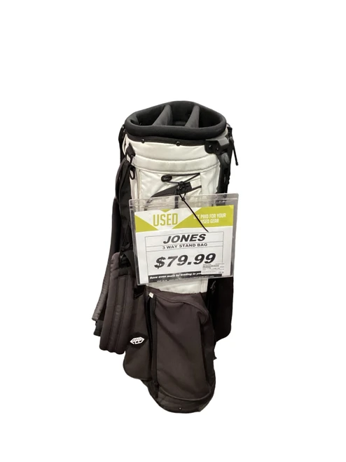 Vist Large View of Product Image Which is Used Jones 3 WAY STAND BAG Mens Stand Bag Black And White