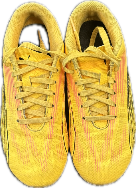 Vist Large View of Product Image Which is Used Puma Soccer Cleats Yellow Junior 01.5