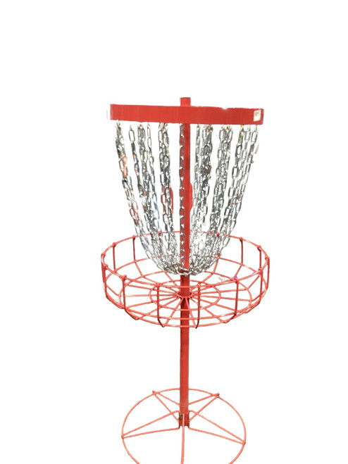 Vist Large View of Product Image Which is Used Disc Golf Goal Red