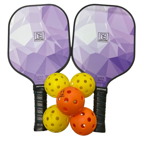 Vist Large View of Product Image Which is Used DGYCASI PICKLE BALL PADDLE SET Pickleball Racquet Purple