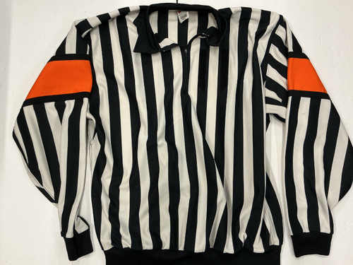 Vist Large View of Product Image Which is Used CCM Referee Top Black And White XL