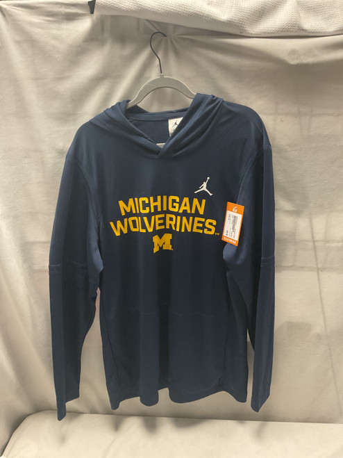 Vist Large View of Product Image Which is Used Nike MICHIGAN Outerwear Light Jacket M Navy Blue LG