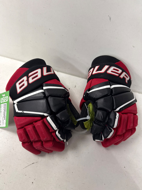 Vist Large View of Product Image Which is Used Bauer VAPOR 3X Junior Gloves White/Black/Red 11"