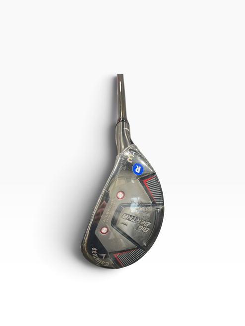 Vist Large View of Product Image Which is Used Callaway Big Bertha B21 3 Hybrid Graphite Mens RH, bottom / sole view