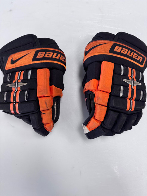 Vist Large View of Product Image Which is Used Bauer NBHPRO Senior Gloves Black 14"