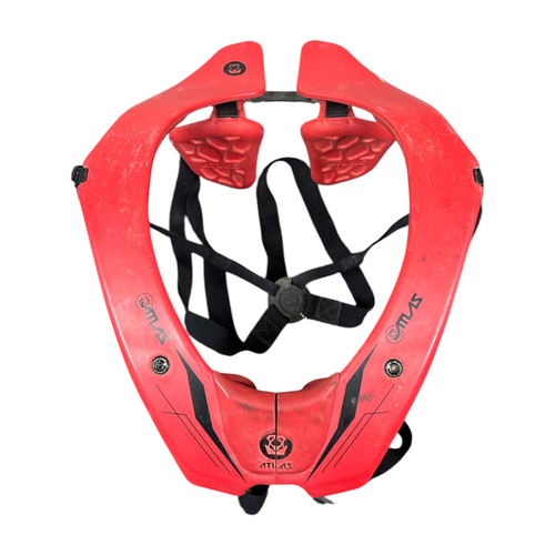Vist Large View of Product Image Which is Used ATLAS Adult Motocross Neck Brace Red