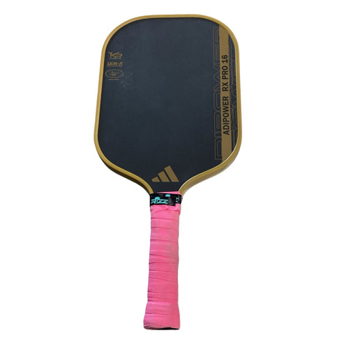 Vist Large View of Product Image Which is Used Adidas ADIPOWER RX PRO 16 Pickleball Racquet Black And Copper