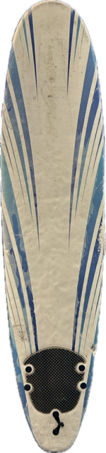 Vist Large View of Product Image Which is Used Wavestorm BLU/WHT Surfboard White 8Ft