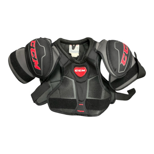 Vist Large View of Product Image Which is Used CCM RBZ EDGE Junior Shoulder Pads LG