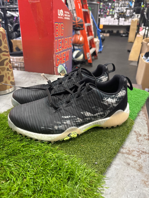 Vist Large View of Product Image Which is Used Adidas Mens Golf Shoes Black Senior 8