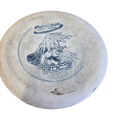 Vist Large View of Product Image Which is Used Innova ROC3 DX Disc Golf Mid Range White