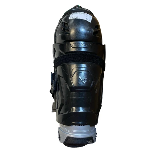Vist Large View of Product Image Which is Used Bauer MS PRO Junior Shin Guards Black 11"