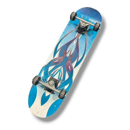 Vist Large View of Product Image Which is Used BLUE BEGINNER SKATEBOARD Complete Skateboard Royal Blue 8"