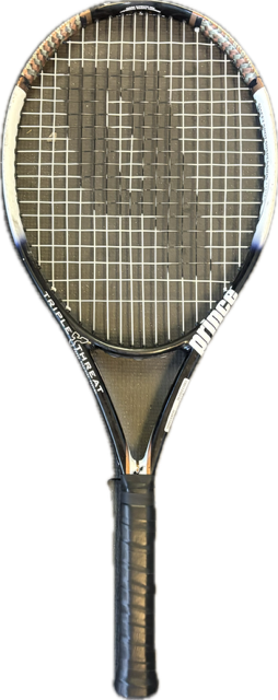 Vist Large View of Product Image Which is Used Prince BANDIT 110 Adult Tennis Racquet Black 4 3/8"
