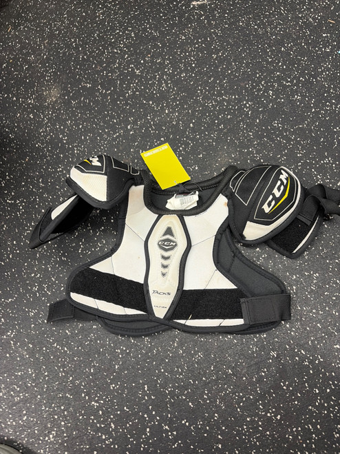 Vist Large View of Product Image Which is Used CCM TACKS ULTRA Youth Shoulder Pads MD