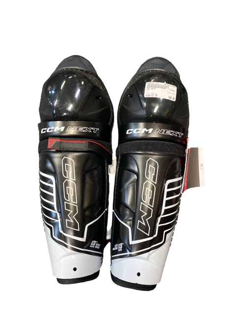 Vist Large View of Product Image Which is Used CCM NEXT Intermediate Shin Guards Black 13"