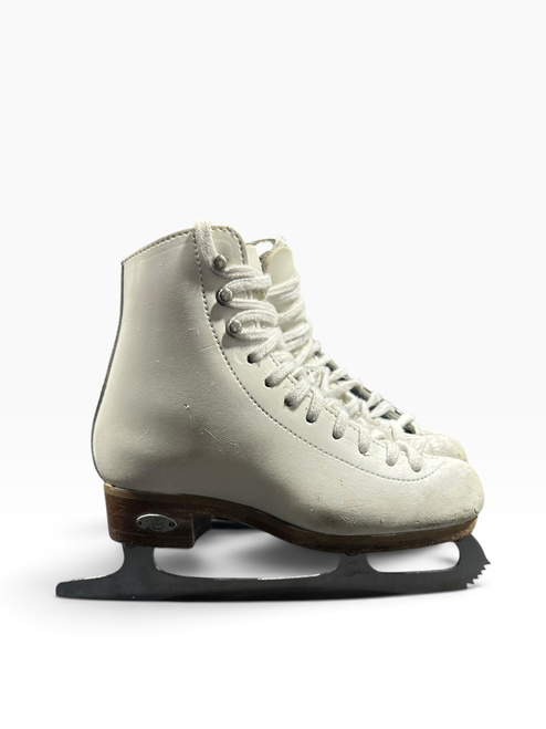 Vist Large View of Product Image Which is Used Riedell Girls Figure Skate White Youth 12.0