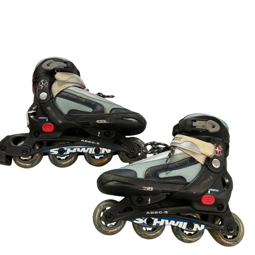 Vist Large View of Product Image Which is Used Schwinn INLINE SKATES Junior Rec Fitness Skates Black Adjustable
