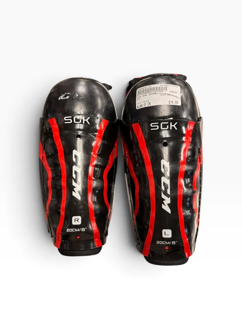 Vist Large View of Product Image Which is Used CCM SGK SHINS Youth Shin Guards Black 8"