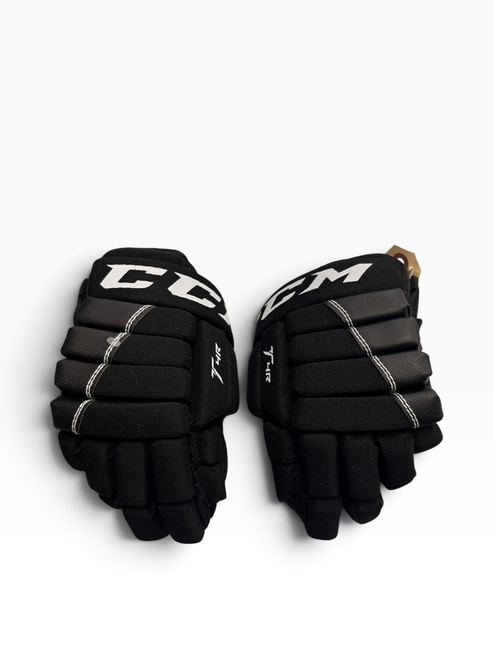 Vist Large View of Product Image Which is Used CCM T4R GLOVES Youth Gloves Black 9"