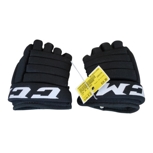 Vist Large View of Product Image Which is Used CCM JR GLOVES Youth Gloves Black 9"