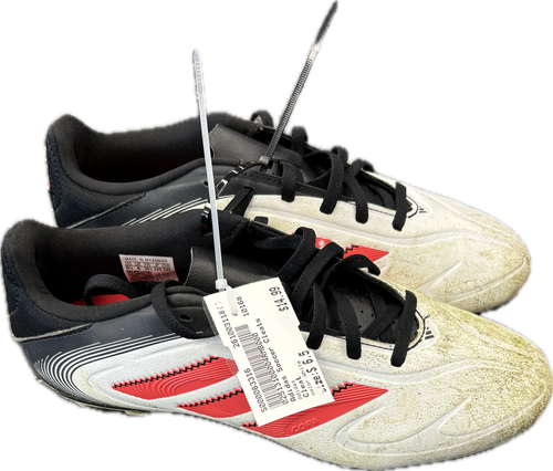 Vist Large View of Product Image Which is Used Adidas Soccer Cleats White Senior 6.5