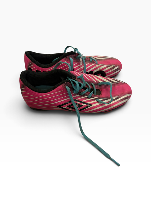 Vist Large View of Product Image Which is Used Umbro Soccer Cleats Pink Junior 02