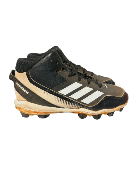 Vist Large View of Product Image Which is Used Adidas ADIDAS ICON BOUNCE SZ 3 BB/SB Cleats Black And White Junior 03
